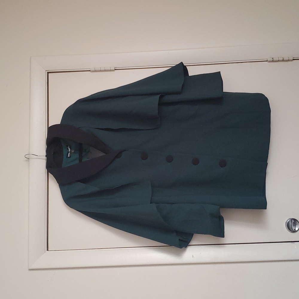 *NWT* Lively Ghosts Hunter Green Cape Coat with Black Collar - Picture 14 of 16